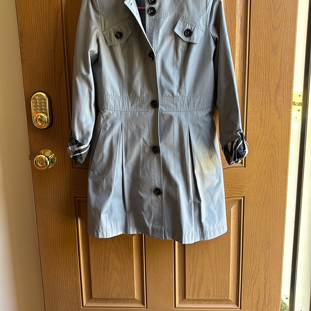 Tommy Hilfiger Gray Trench Coat size small (runs small, closer to XS fit)